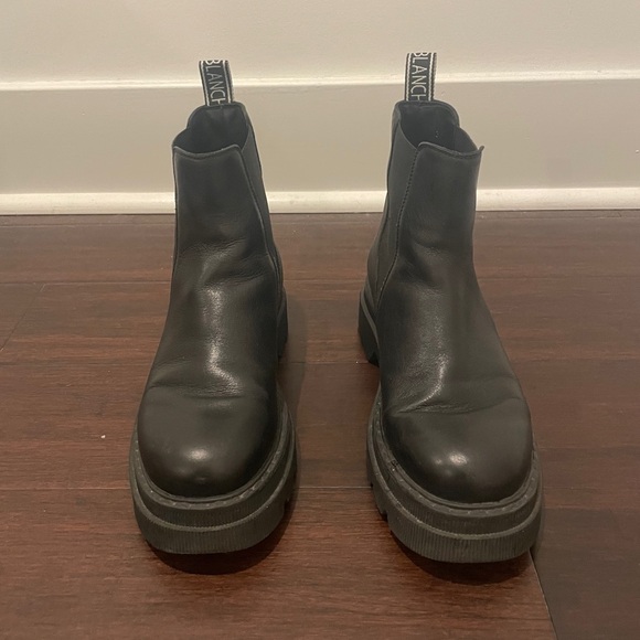 Voile Blanche Black Leather Chelsea Ankle Boots Size 8 - Picture 7 of 11